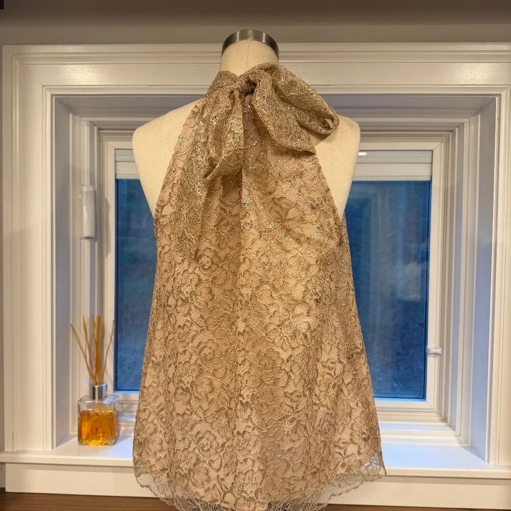 JCrew Lace Halter Top -size S - Picture 2 of 5